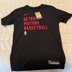 Nike Detroit Pistons Black Tee NWT
